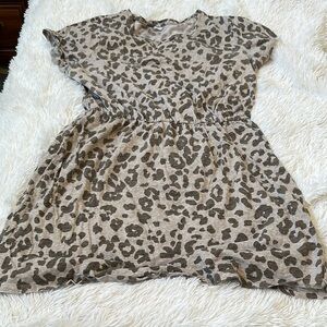 Old Navy Leopard Print Mini Dress - Brown and Cream
